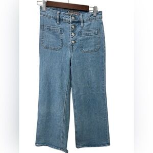 Point Sur High-Waisted Wide-Leg Cropped Denim Jeans Size 25